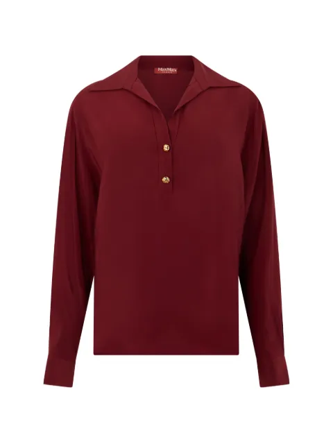 Max Mara blusa de seda con botones
