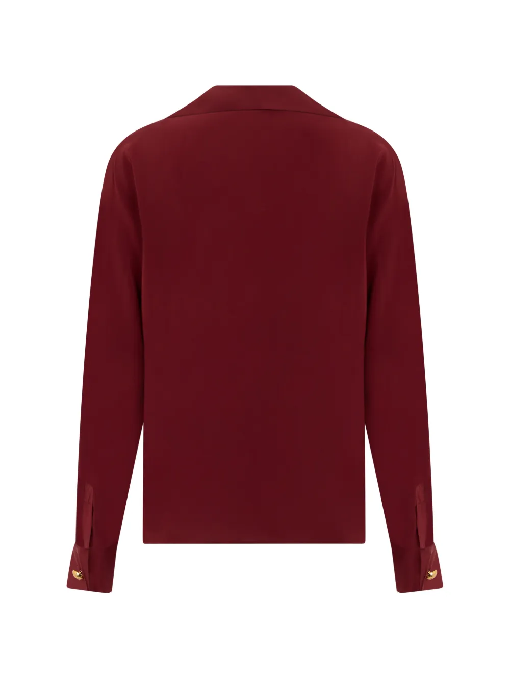 Max Mara Zijden blouse met gehamerde knoop Rood