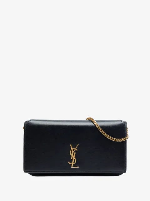 Saint Laurent Pre-Owned 2022 glatte Kalbsleder Monogram Cassandre Handyhülle
