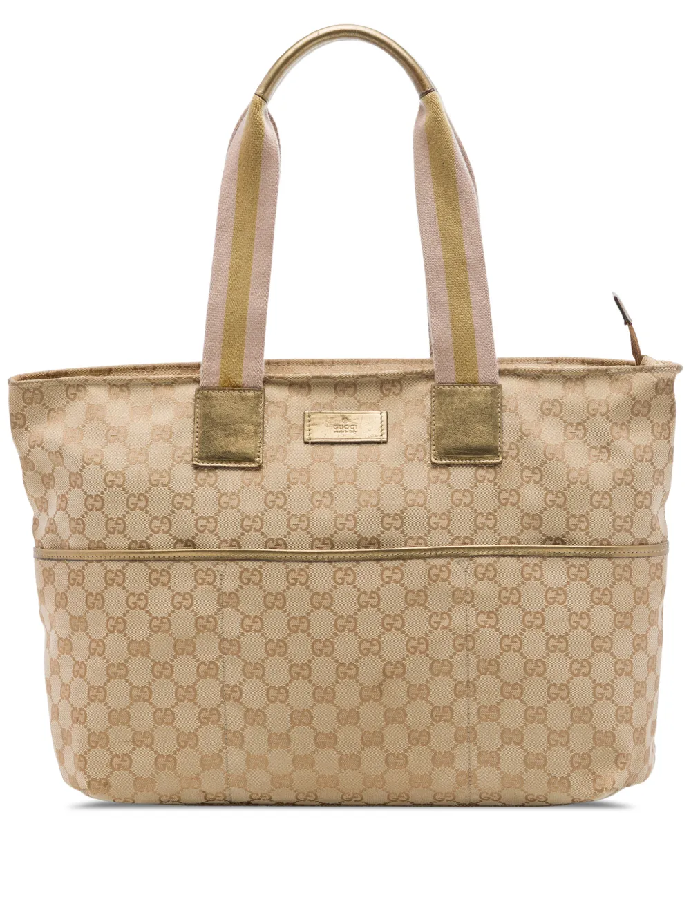 Gucci Pre-Owned 2016-2026 GG Canvas Web tote bag - Toni neutri