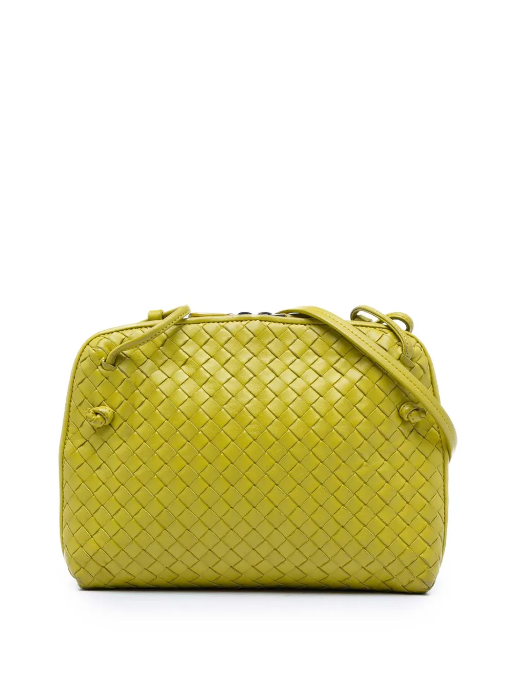 Bottega Veneta Pre-Owned 2012-2026 Nappa Intrecciato Nodini crossbody bag - Gelb