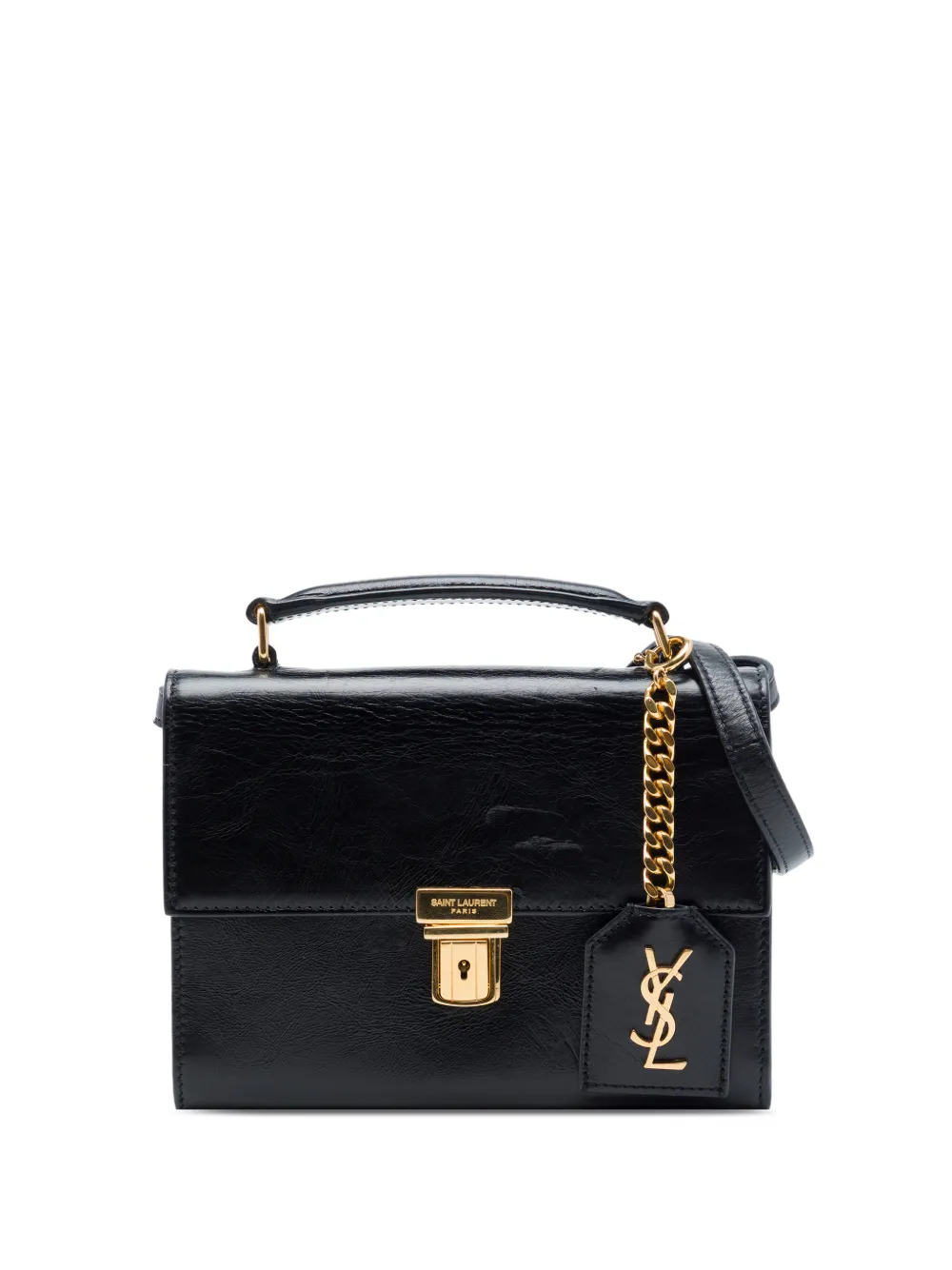 Saint Laurent Pre-Owned 2015 Mini Aged Calfskin High School satchel - Nero