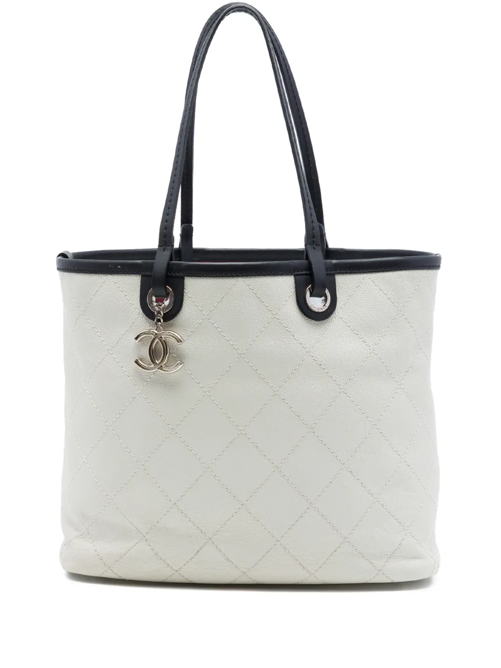 CHANEL Pre-Owned 2014 Quilted Caviar Shopping Fever tote bag - Weiß