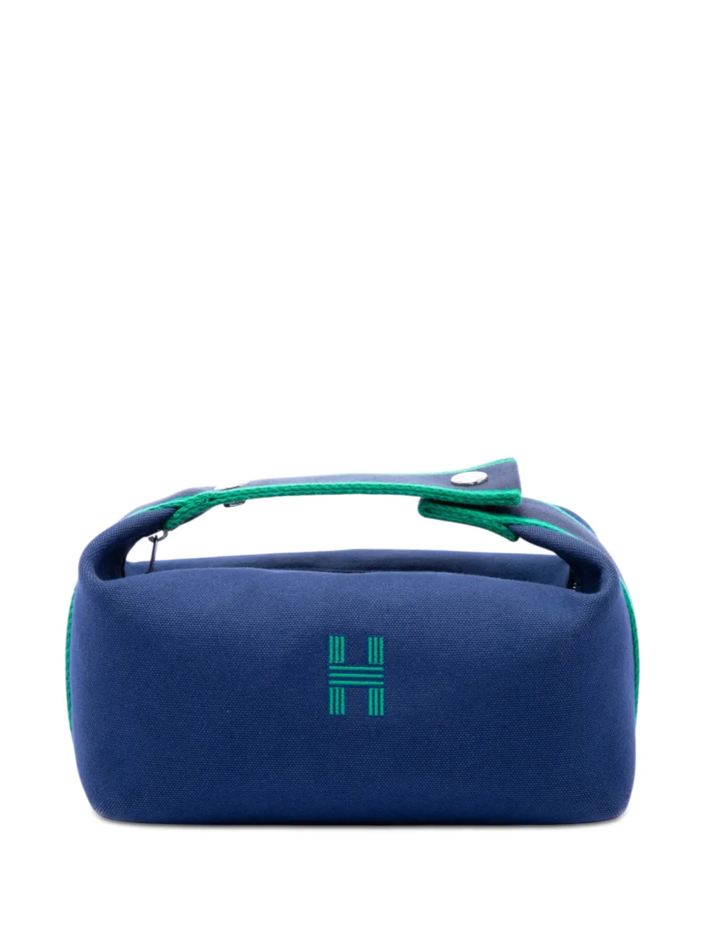 Hermès Pre-Owned 2010-2026 Small Toile Bride A Brac Case vanity bag - Blu