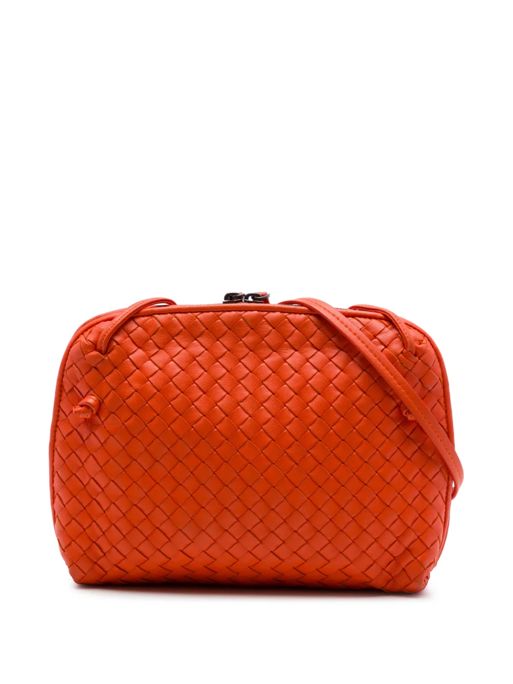Bottega Veneta Pre-Owned 2012-2026 Nappa Intrecciato Nodini crossbody bag - Orange
