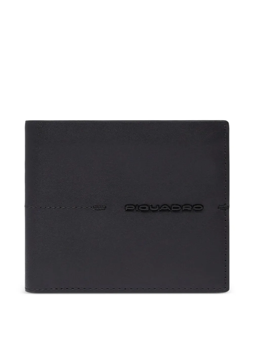PIQUADRO logo-plaque leather wallet - Schwarz