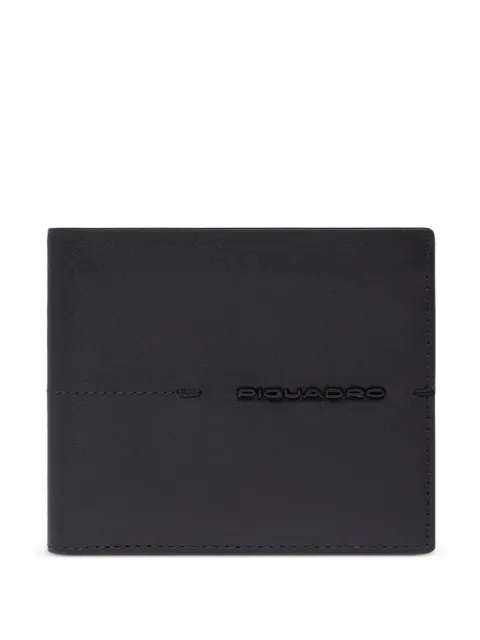 PIQUADRO 로고 장식 레더 지갑