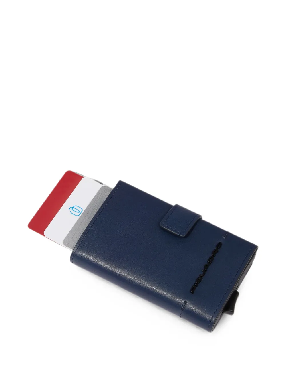 PIQUADRO Portemonnee met klittenband en logoplakkaat Blauw