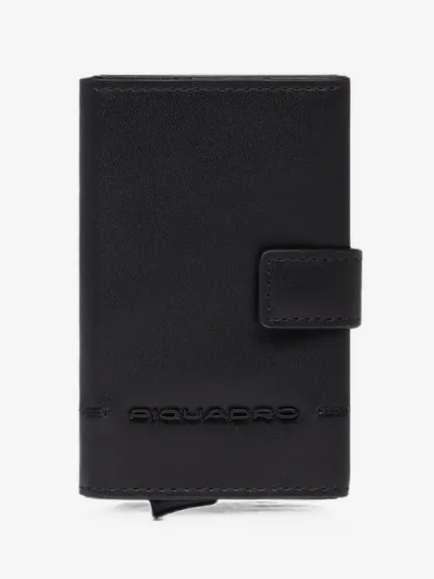 PIQUADRO logo-embossed cardholder wallet