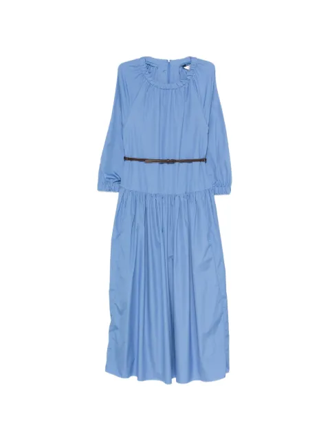 'S Max Mara vestido Silvana con cinturón y cuello fruncido