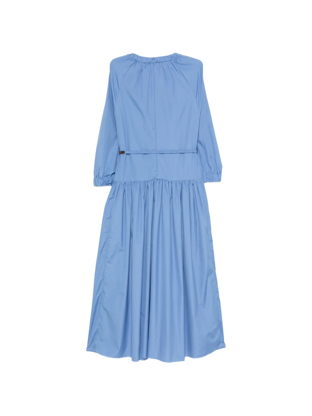 'S Max Mara Silvana belted gathered-neck dress Blauw