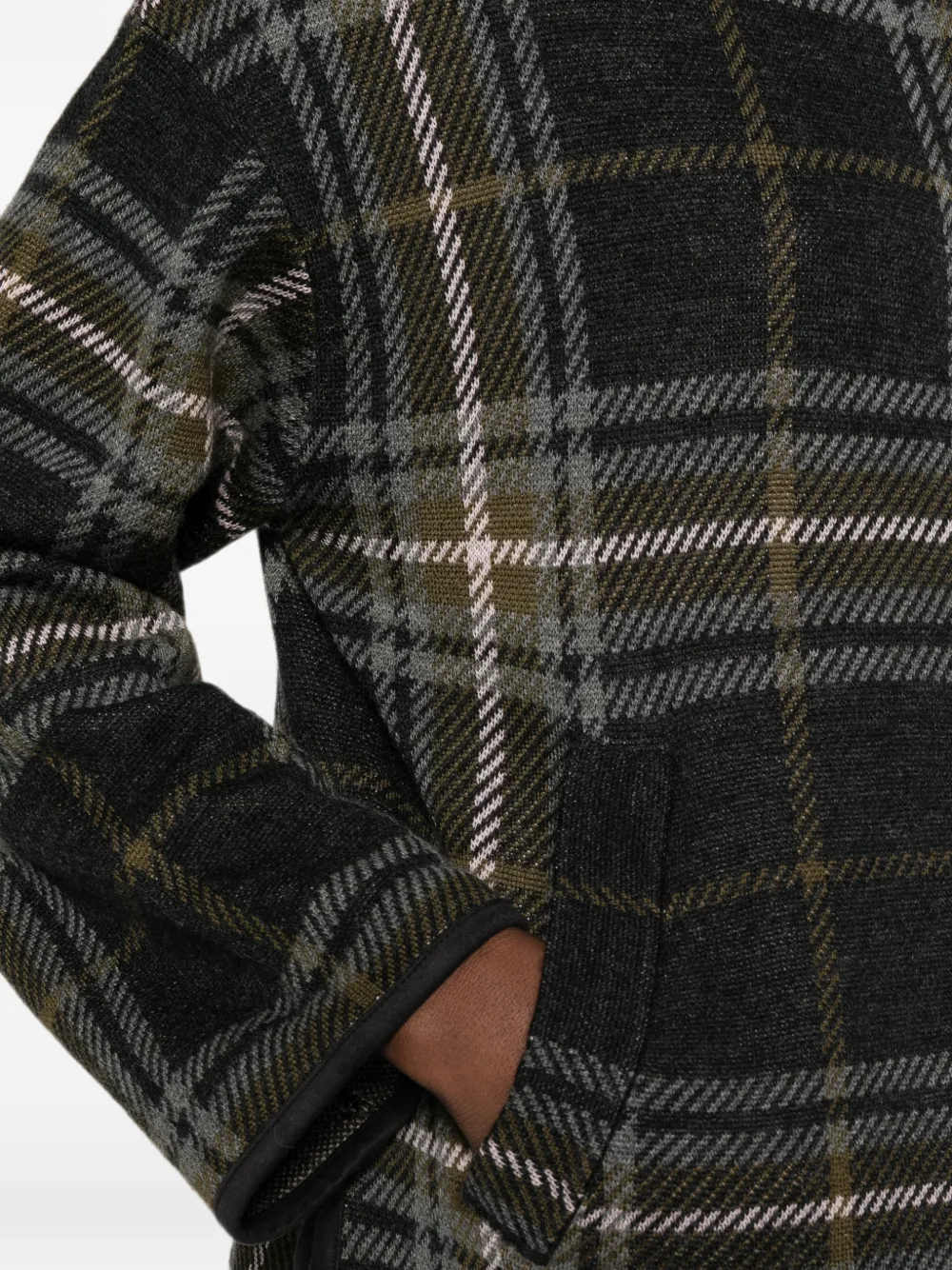 BOMPARD Vest met tartan ruit Grijs