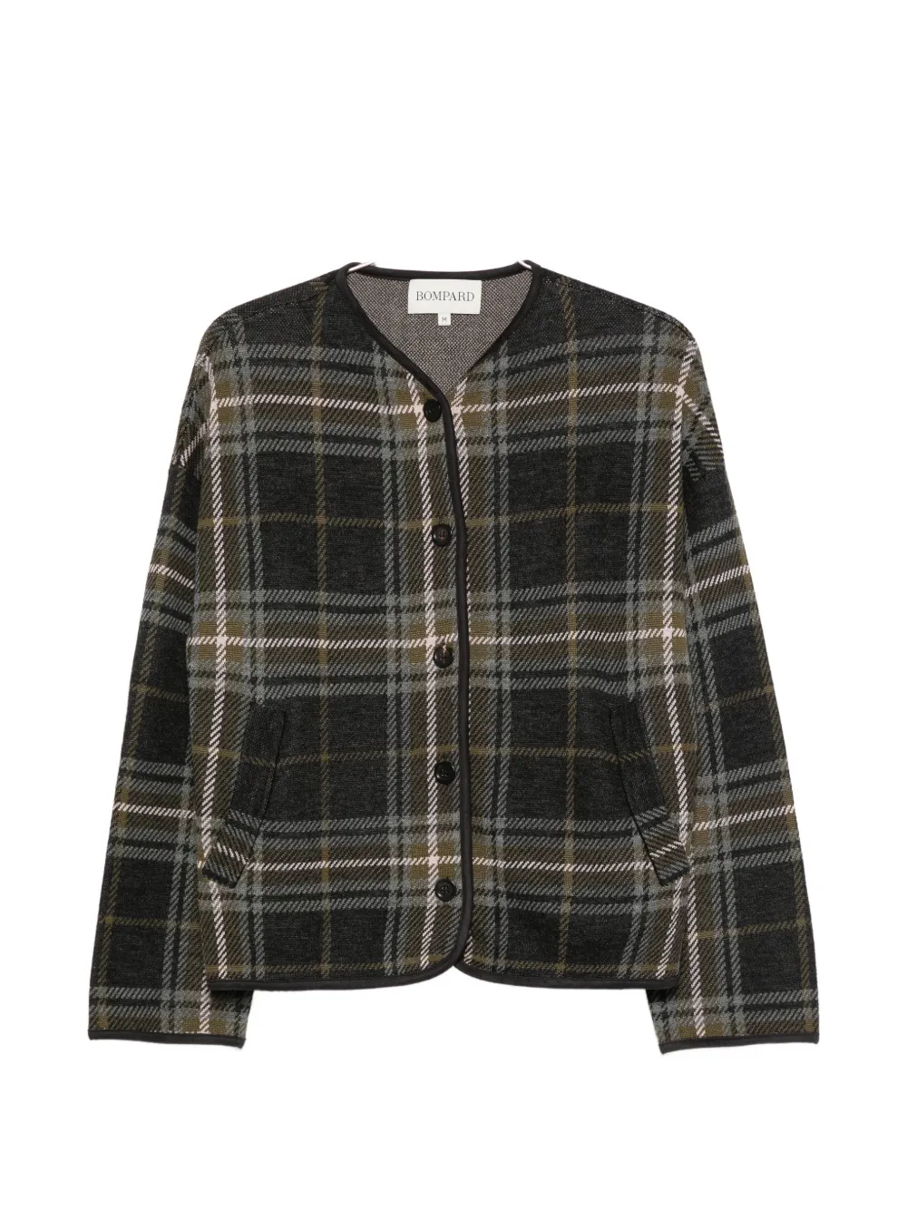 BOMPARD tartan jacquard cardigan - Grau