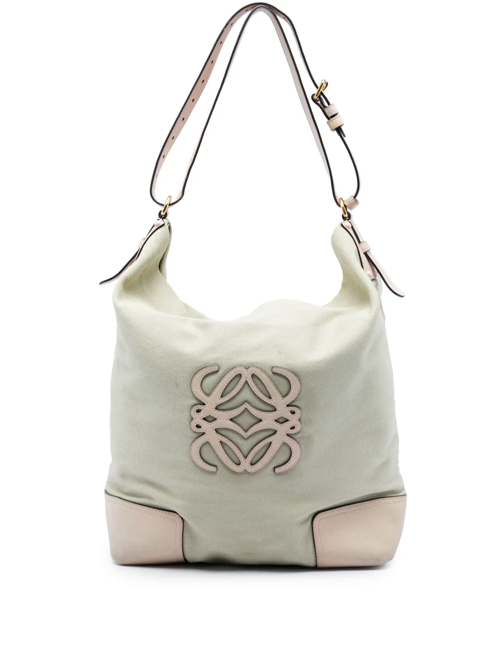 Loewe Pre-Owned 2007 Canvas Anagram shoulder bag - Braun