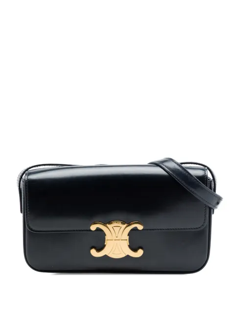 Celine Pre-Owned 2021 Shiny Calfskin Triomphe Claude shoulder bag
