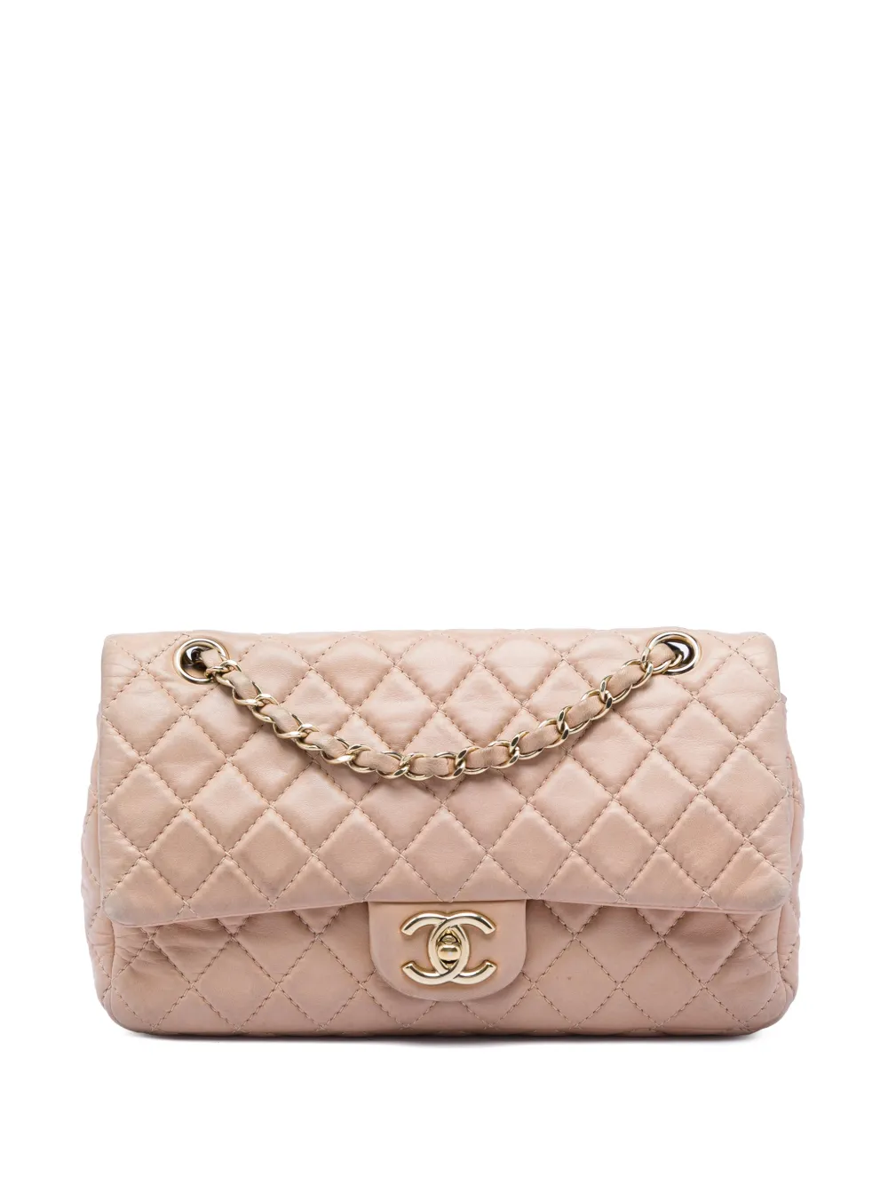 CHANEL Pre-Owned 2008-2009 Medium Classic Lambskin Double Flap shoulder bag - Marrone