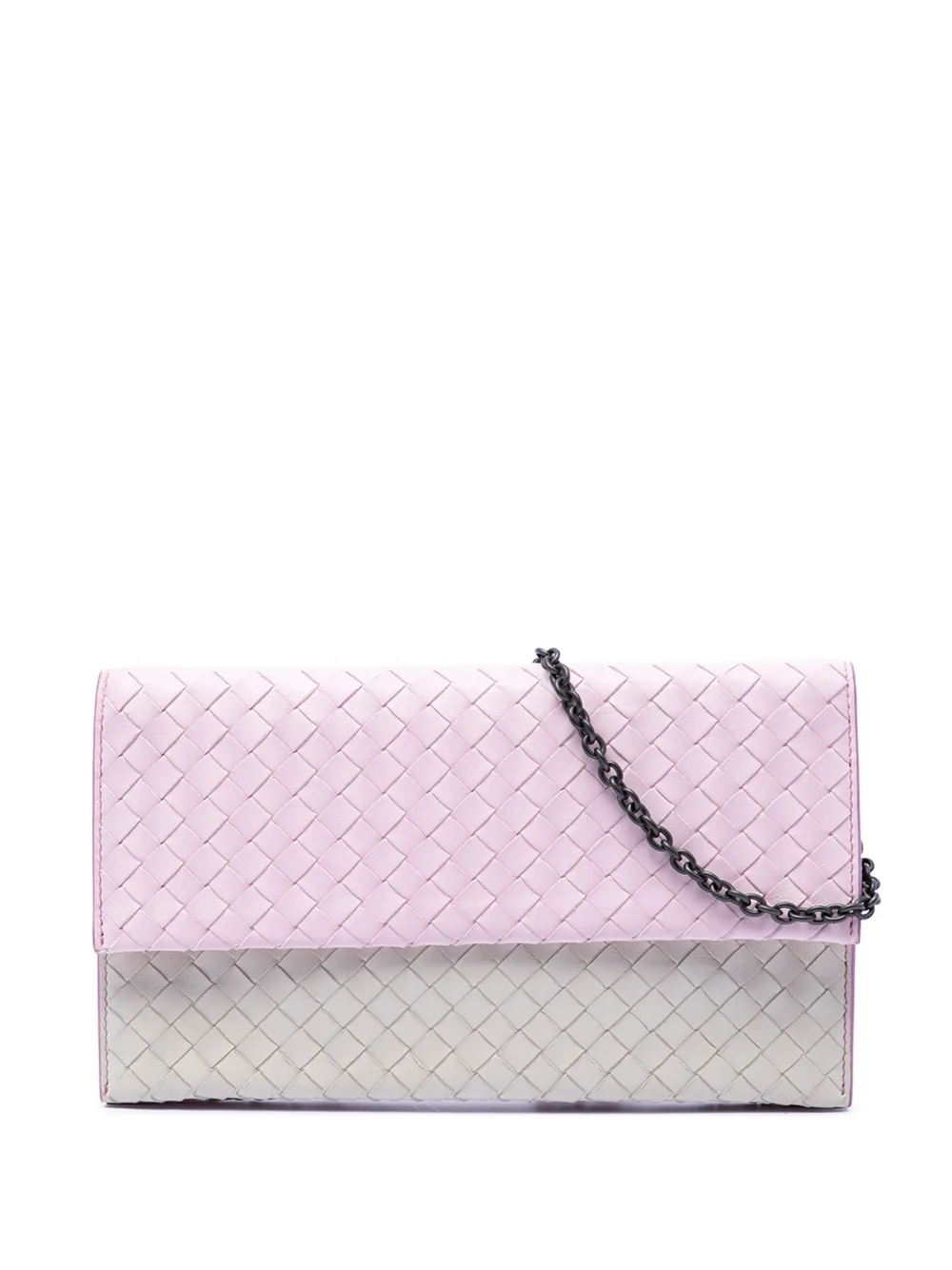 Bottega Veneta Pre-Owned 2012-2026 Bicolor Nappa Intrecciato Wallet On Chain crossbody bag - Rosa
