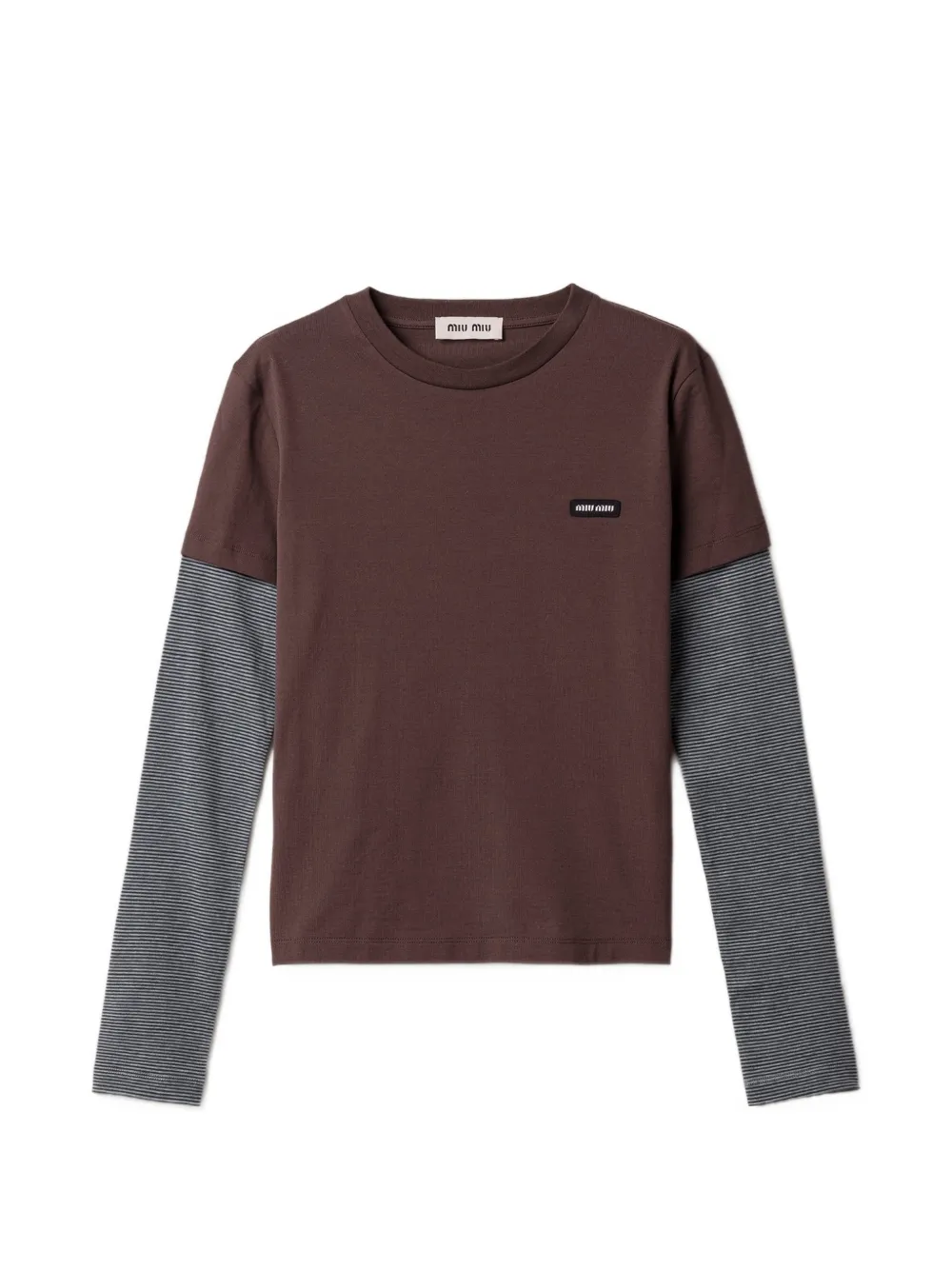 Miu Miu Jersey T-shirt - Braun
