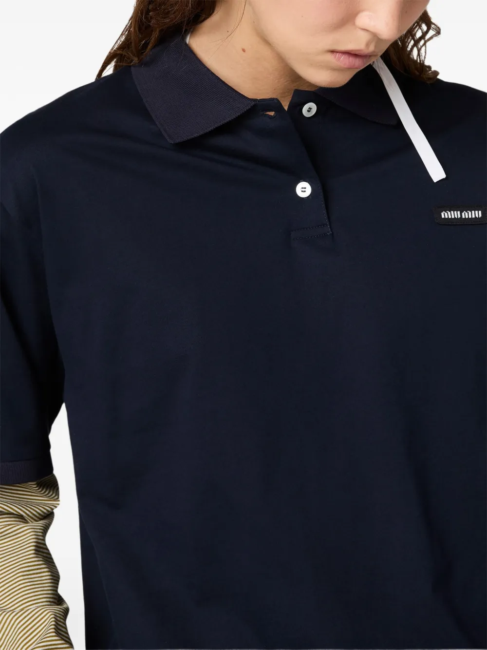 Miu Jersey poloshirt Blauw