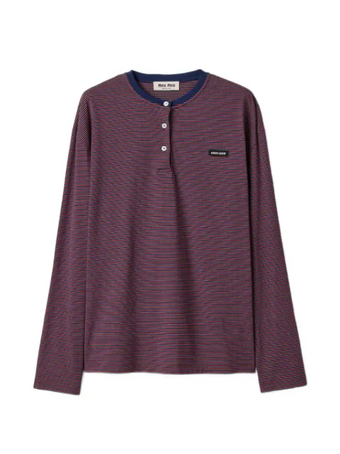 Miu Miu t-shirt rayé à manches longues