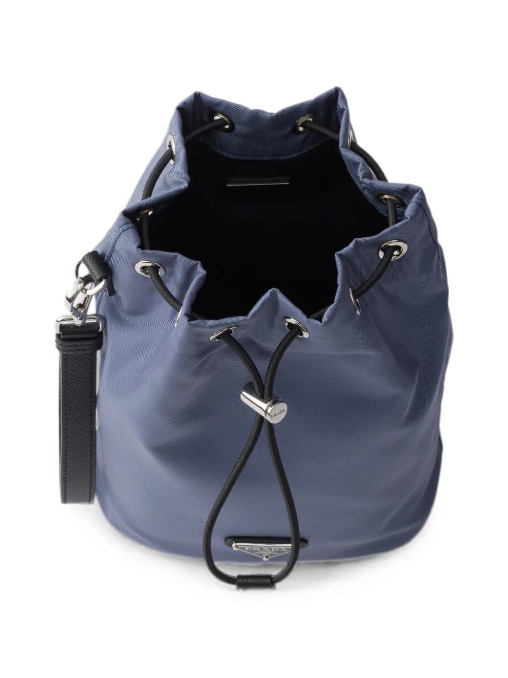 Prada Re-Nylon en Saffiano leren schoudertas Blauw