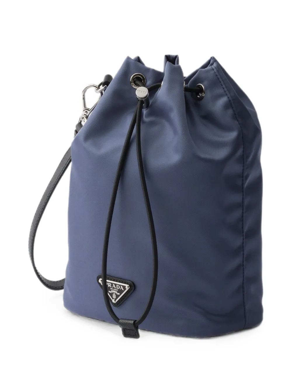 Prada Re-Nylon en Saffiano leren schoudertas Blauw