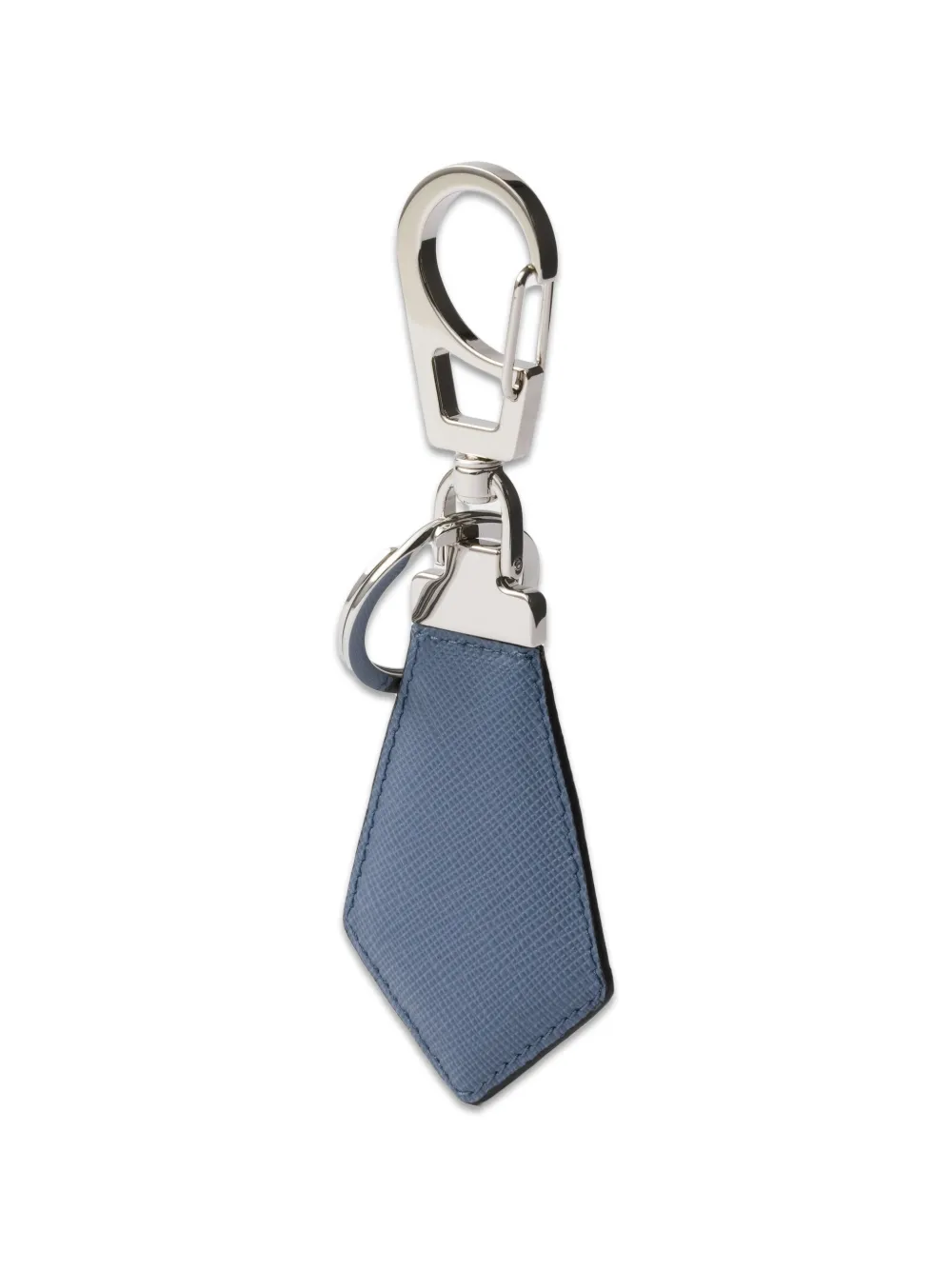 Prada Saffiano leren sleutelhanger Blauw