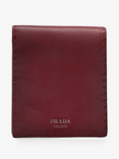 Prada antiqued leather wallet