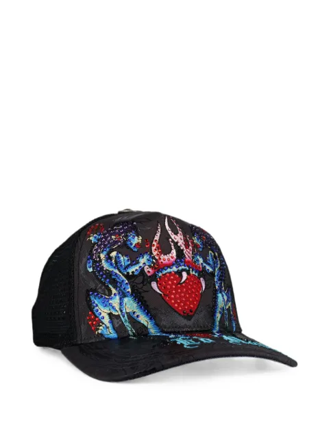 Ed Hardy Panteras rhinestone-embellished trucker hat