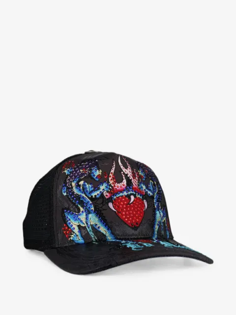 Ed Hardy Panteras rhinestone-embellished trucker hat