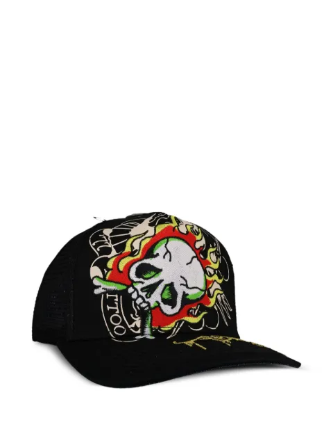 Ed Hardy embroidered skull-motif cap