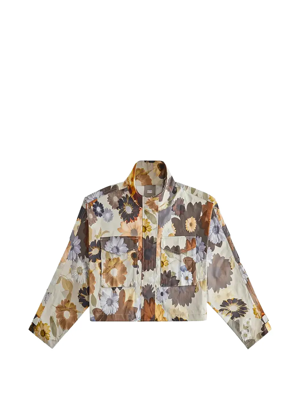 KITH Shiloh cropped floral-print cropped jacket - Grau
