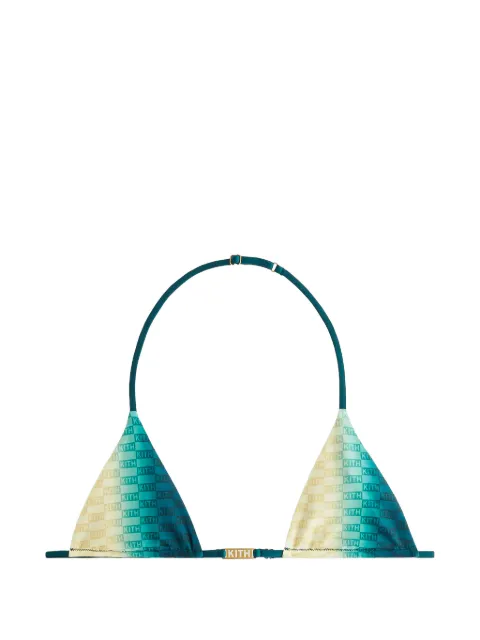 KITH Naya ombre logo-print triangle bikini top