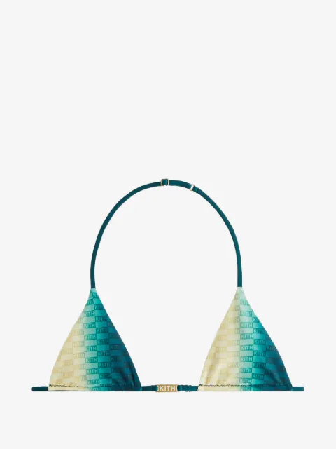 KITH Naya ombre logo-print triangle bikini top
