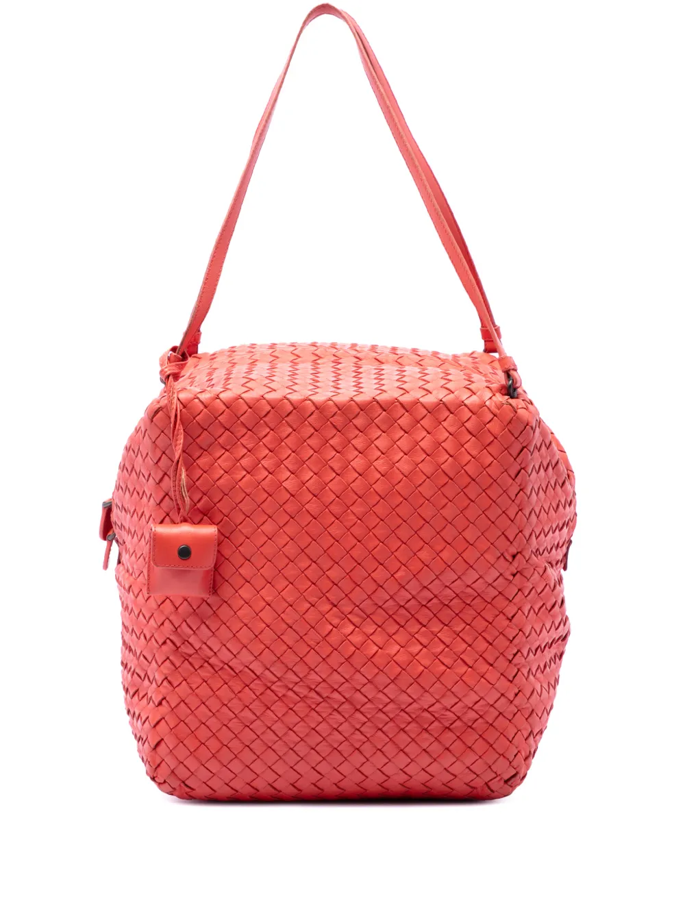 Bottega Veneta Pre-Owned 2010 Nappa Intrecciato Cube shoulder bag - Orange
