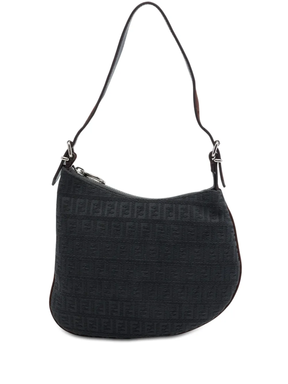Fendi Pre-Owned 2000-2010 Zucchino Canvas Oyster shoulder bag - Nero