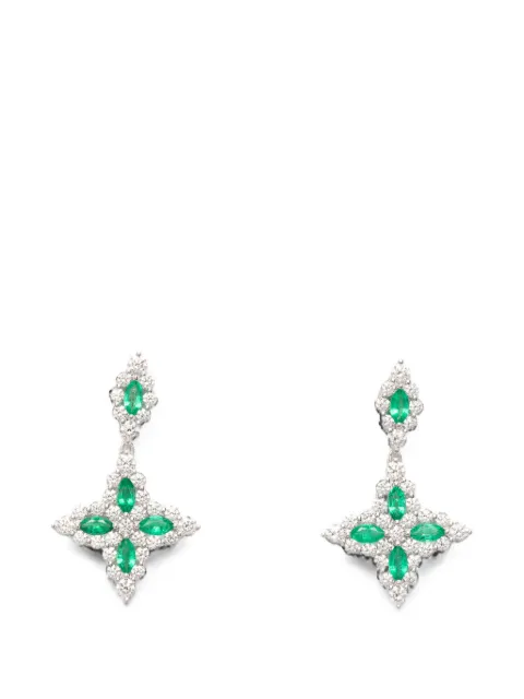 Roberto Coin emerald and diamond drop earrings