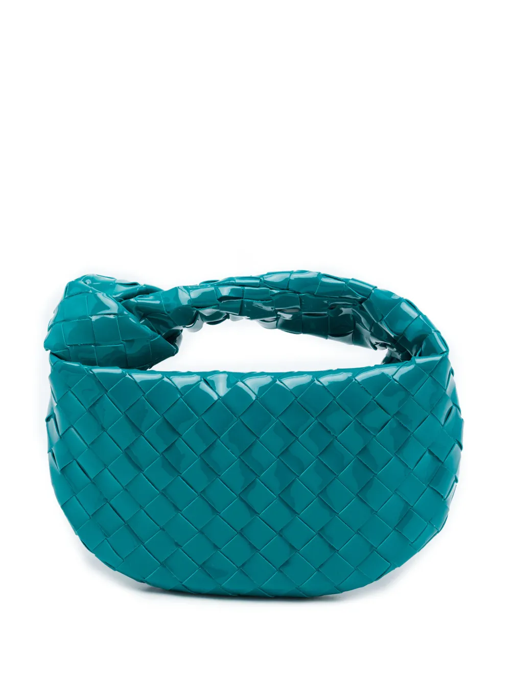 Bottega Veneta Pre-Owned 2012-2026 Mini Patent Intrecciato Jodie hobo bag - Blau