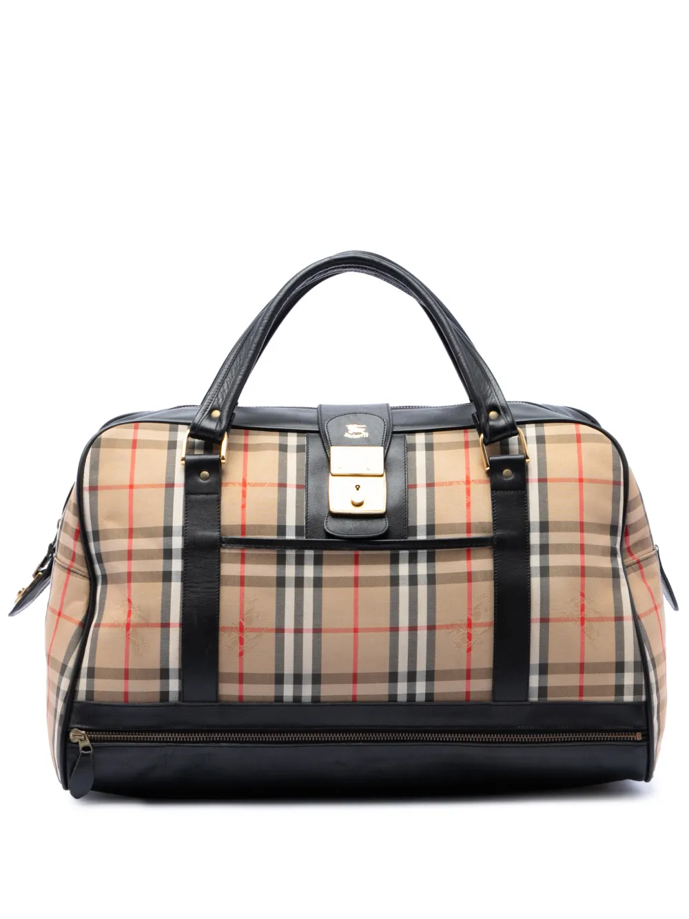 Burberry Pre-Owned 20th Century Haymarket Check Canvas travel bag - Nude
