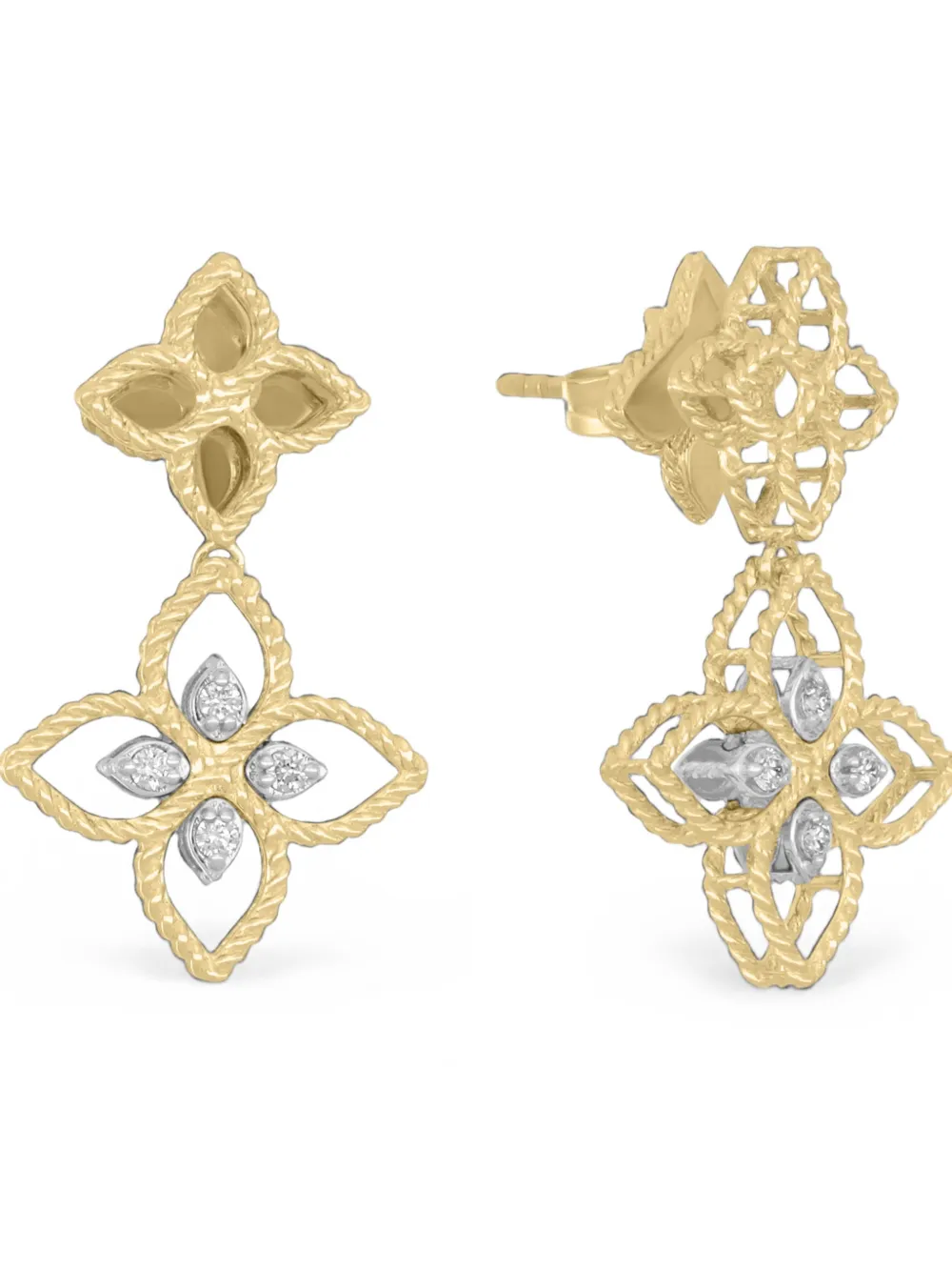 Roberto Coin Venetian Princess Ohrringe mit Diamanten - Gold