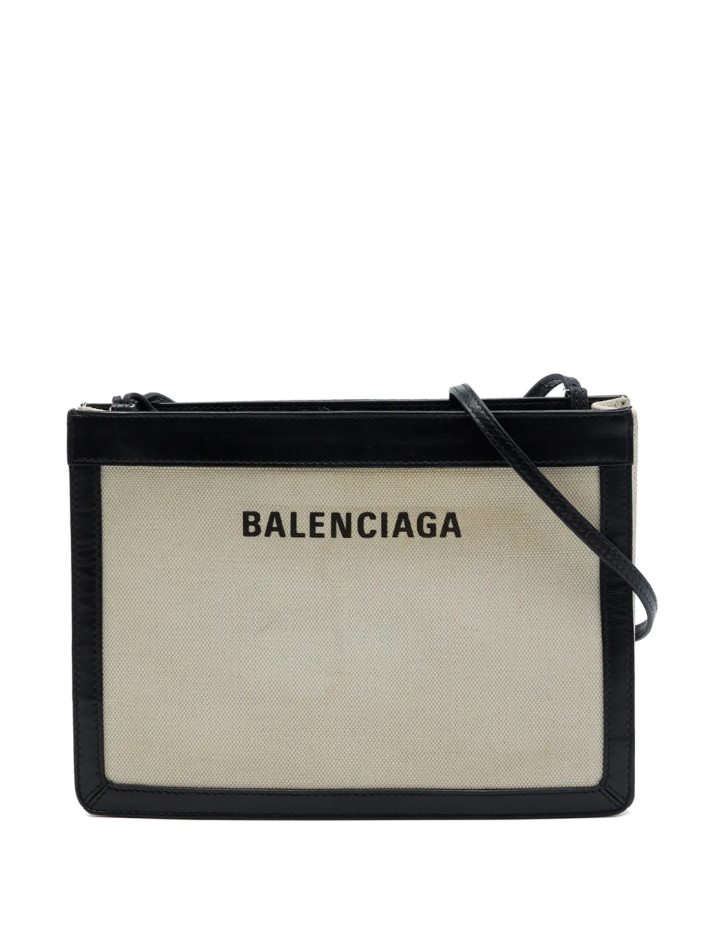 Balenciaga Pre-Owned 2018 Canvas Navy Pochette crossbody bag - Marrone