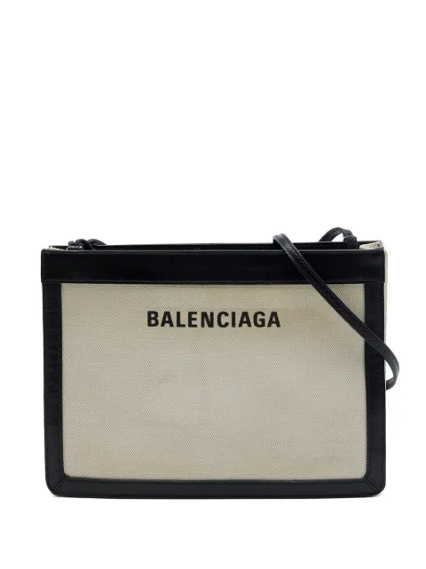 Balenciaga Pre-Owned 2018 Canvas Navy Pochette crossbody bag