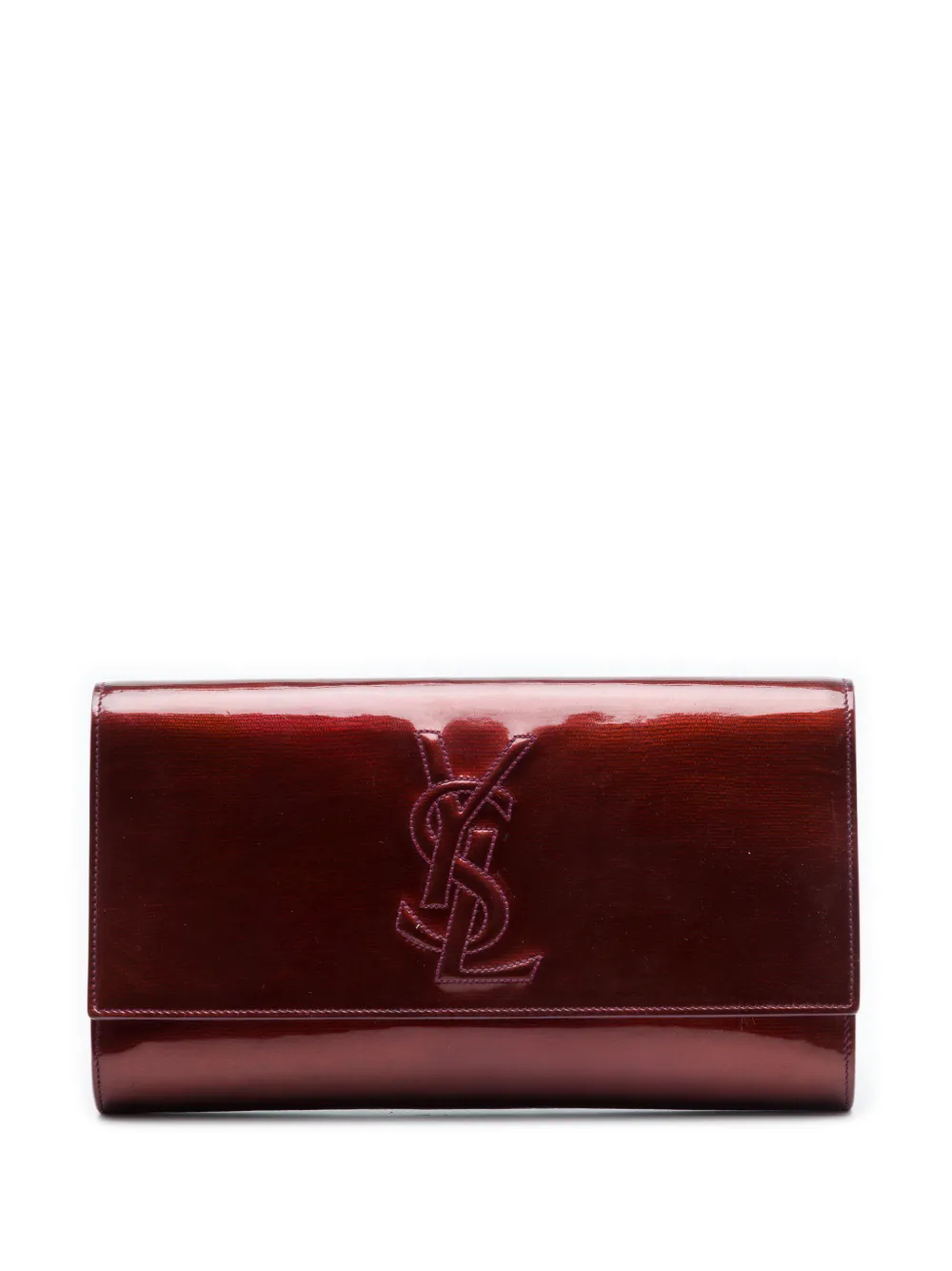 Saint Laurent Pre-Owned 2013-2026 Large Patent Belle De Jour clutch bag - Rosso