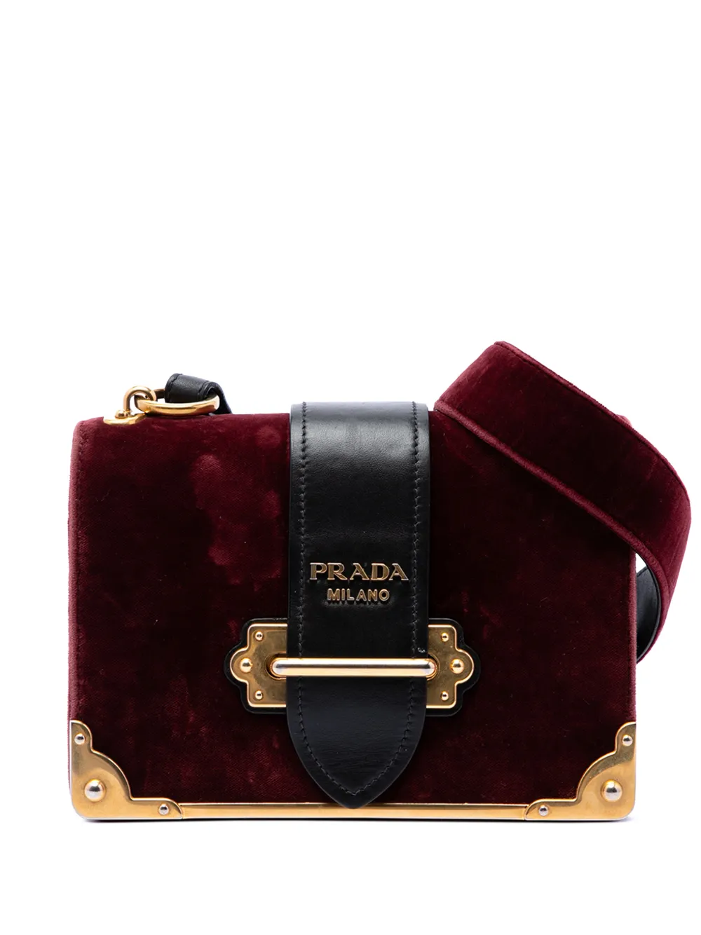 Prada Pre-Owned 2010-2026 Velvet Cahier crossbody bag - Rot