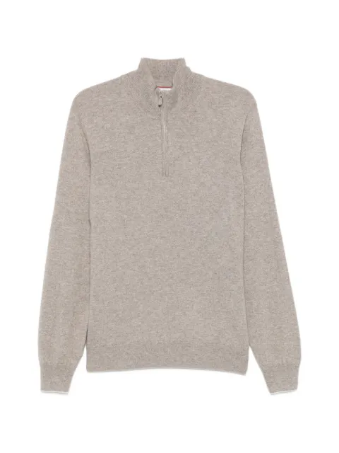 Brunello Cucinelli jersey con media cremallera