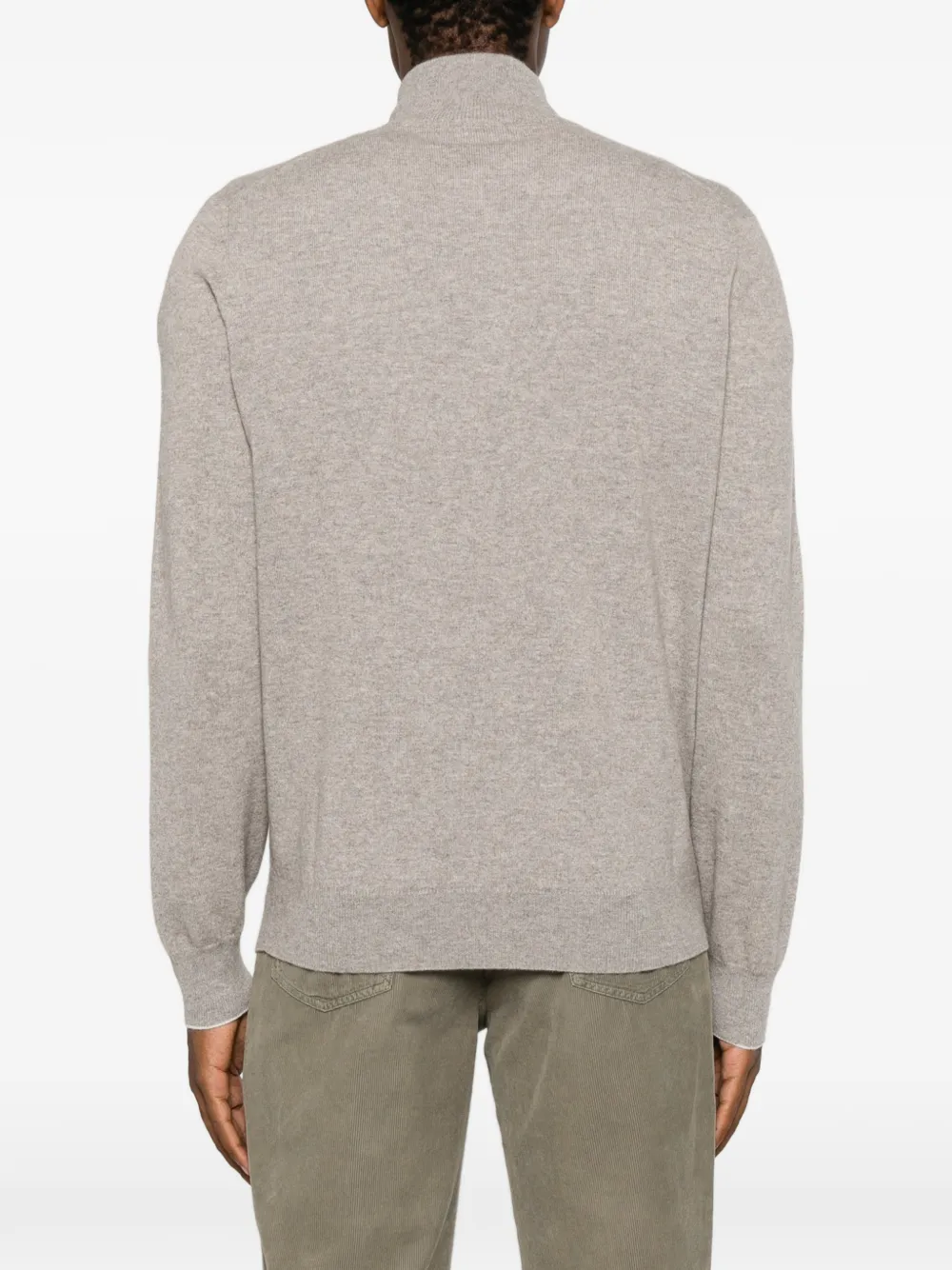Brunello Cucinelli Trui met rits Beige