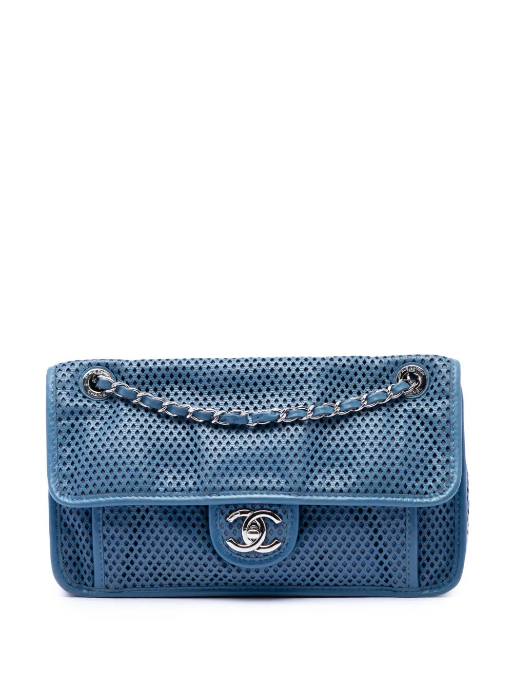 CHANEL Pre-Owned 2012-2013 Medium Perforated Calfskin Up In The Air Flap shoulder bag - Blu