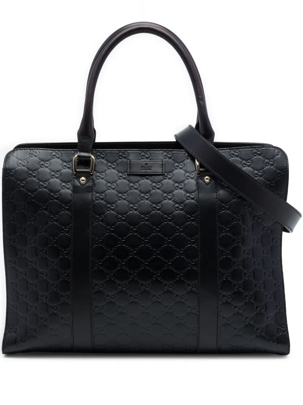 Gucci Pre-Owned 2016-2026 Medium Guccissima Briefcase business bag - Nero