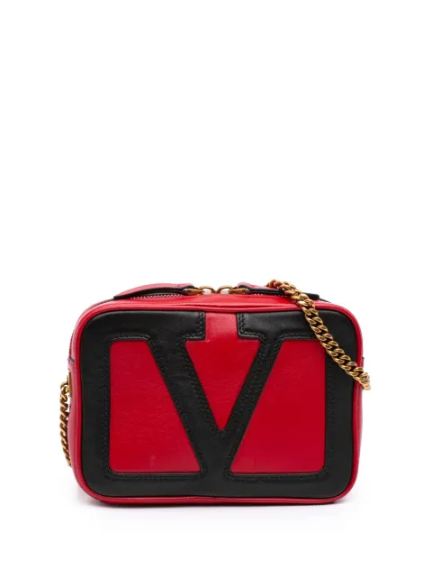 Valentino Garavani Pre-Owned Vlogo Viva Superstar 双色纳帕皮搭链单肩相机包（2018-2026年典藏款）