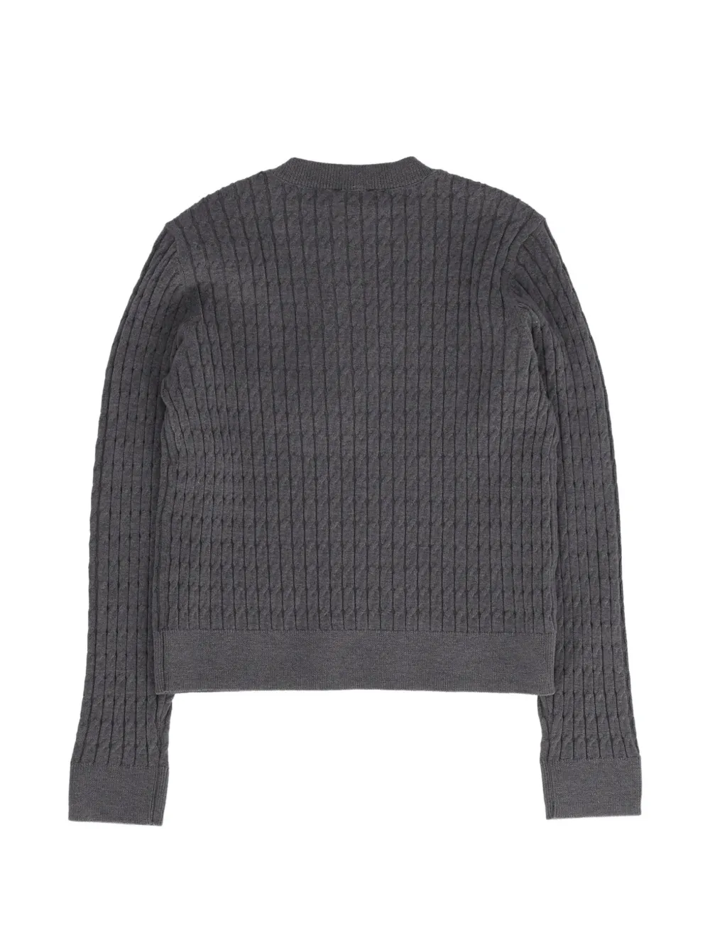 TWINSET Kids Kabelgebreide trui met knoopdetail Grijs